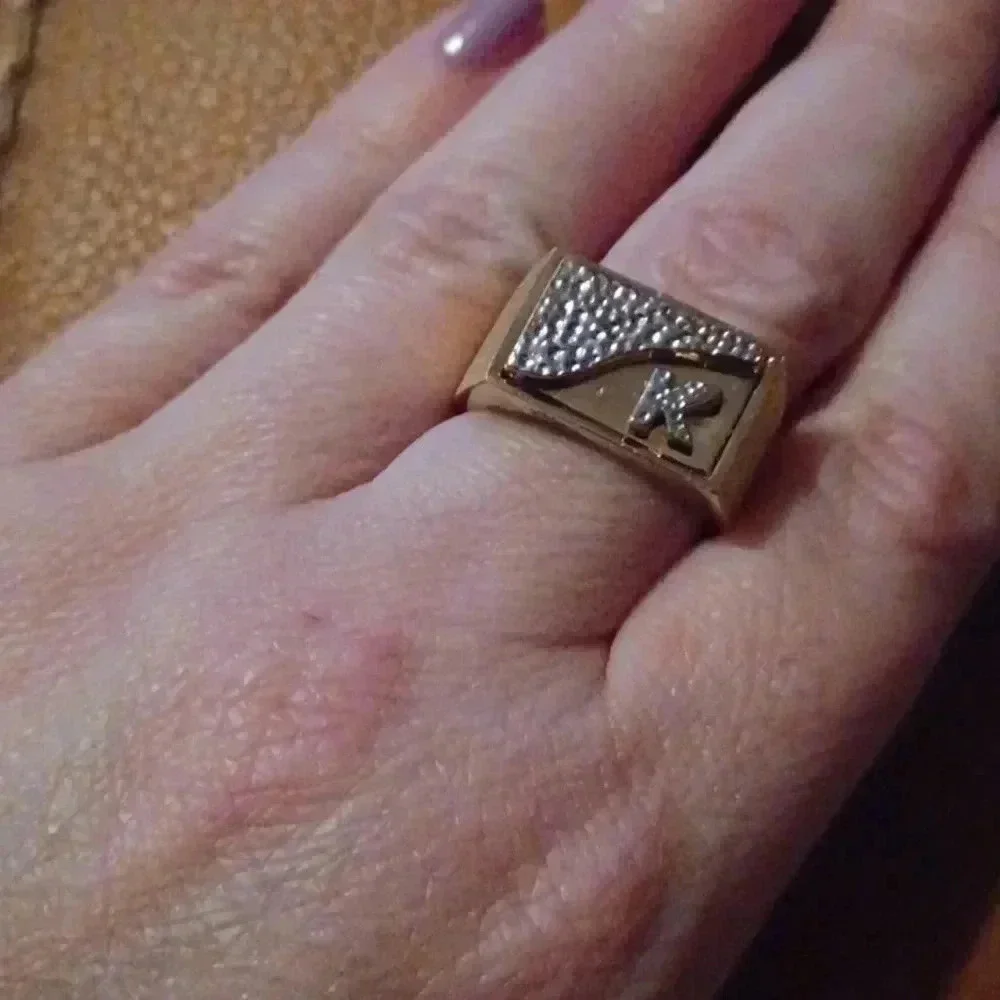 Gold plated men's ring